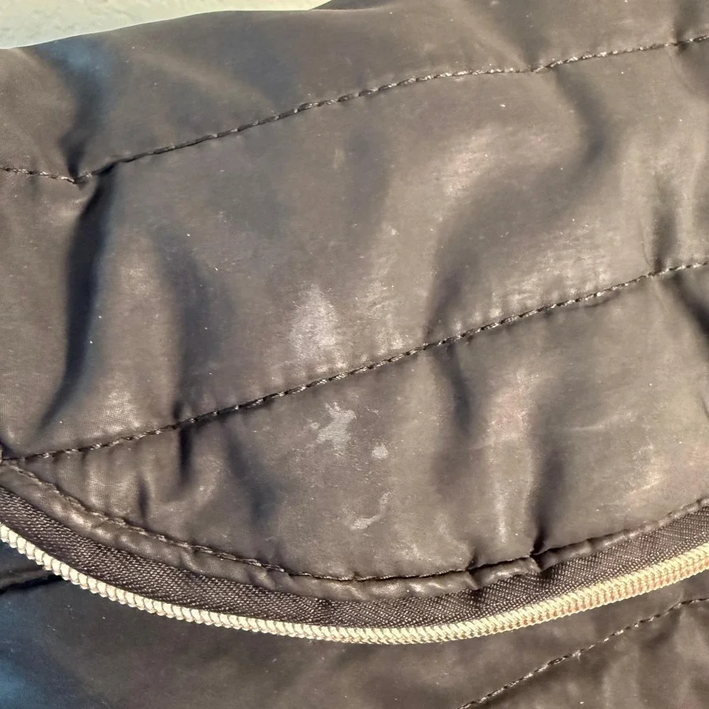 Stella & Dot Crush It Backpack Womens Large Black Quilted Nylon Gym Travel Bag